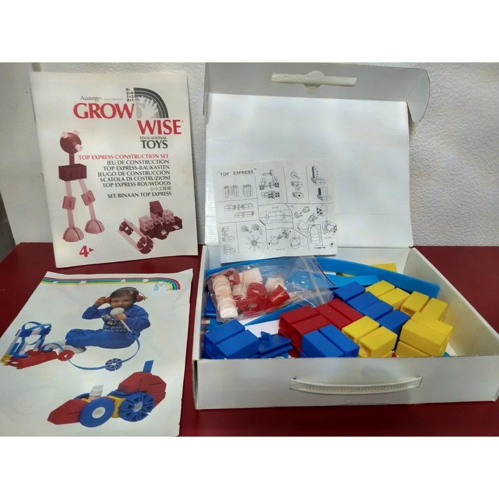 Amway Vintage Grow Wise 51 Piece Top Express Construction Set 1987 with Instruct